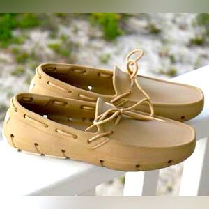 Tucket Giller Khaki & Vanilla Deck Boat Driver Shoes Size 13 Excellent Condition